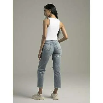 Colorfulkoala Women's Tank Tops Body Contour Sleeveless Crop Double Lined Yoga Shirts (M, White)