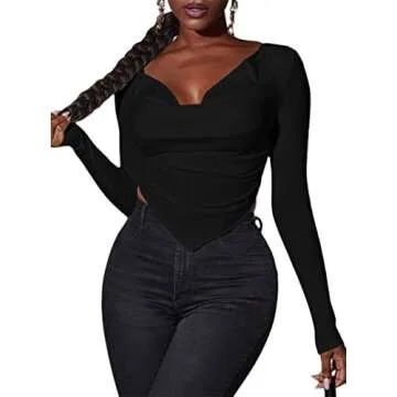 Stylish Asymmetrical Hem Crop Top for Women