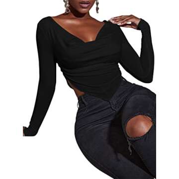 Stylish Asymmetrical Hem Crop Top for Women