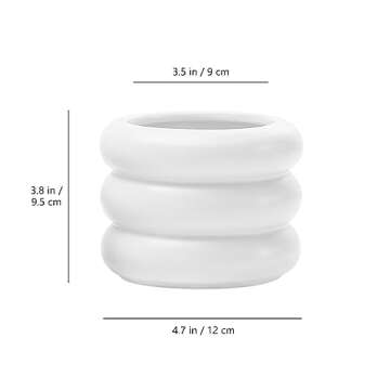 Chic Wavy Studio 4.7" Ceramic Bubble Planter for Home