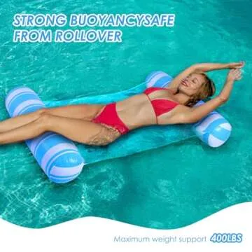 4 Pack Pool Float Adults, 4-in-1 Water Hammock Float,Saddle, Drifter,Lounger Inflatable Pool Hammock Floats for Swimming Pool, Beach, Outdoor Pool Chair