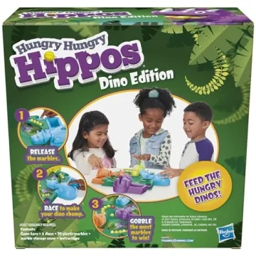 Hasbro Hungry Hungry Hippos Dino Edition Board Game for Kids