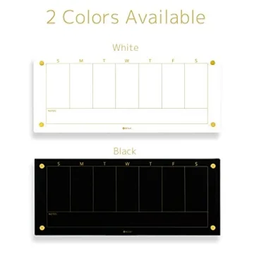 Black Glass Weekly Dry Erase Board for Elegant Organization