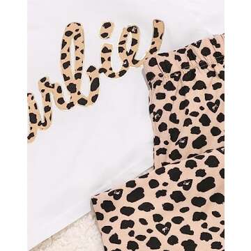 Barbie Pajamas Womens Animal Print Logo Cropped T-Shirt Bottoms Pjs White