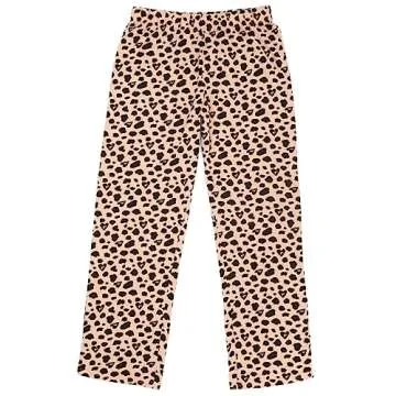 Barbie Pajamas Womens Animal Print Logo Cropped T-Shirt Bottoms Pjs White