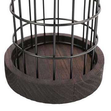 Wire Metal Cloche Set of 2, Decorative Candle Holder Cage Lanterns for Table and Farmhouse Decor