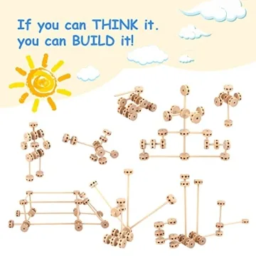 WODI Wooden Blocks Splicing - 120pcs Educational Toy Set