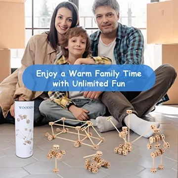 WODI Wooden Blocks Splicing - 120pcs Educational Toy Set