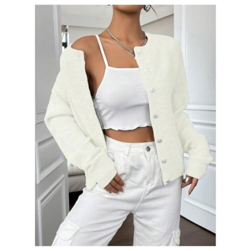 GORGLITTER Women's Button Up Knit Cardigan for 2024