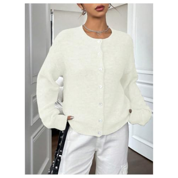 GORGLITTER Women's Button Up Knit Cardigan for 2024