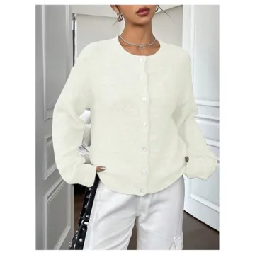 GORGLITTER Women's Button Up Knit Cardigan for 2024