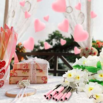 Cute Heart Shaped Stainless Steel Straws Pack