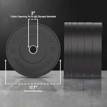 Black Bumper Plate Sets - 100 - 460 LBS of weights for Weightlifting & Strength Training | Durable, Bumper Plates For Olympic, Home & Gym Training Equipment with a Dead Bounce, Weight Plates Sets, Ideal for Power Lifting