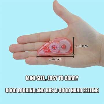 Jovanssen White Out, Correction Tape,19.69 Feet Pack White out Tape- 12 White Out Correction Tape, Whiteout tape for School And Office.