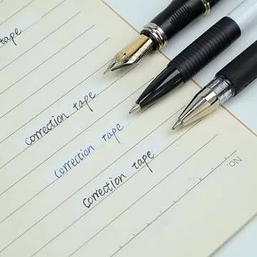 Jovanssen White Out, Correction Tape,19.69 Feet Pack White out Tape- 12 White Out Correction Tape, Whiteout tape for School And Office.