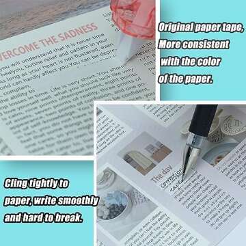 Jovanssen White Out, Correction Tape,19.69 Feet Pack White out Tape- 12 White Out Correction Tape, Whiteout tape for School And Office.