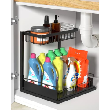 Zyerch Metal Pull Out Under Sink Organizer for Home