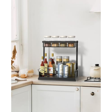 Zyerch Metal Pull Out Under Sink Organizer for Home