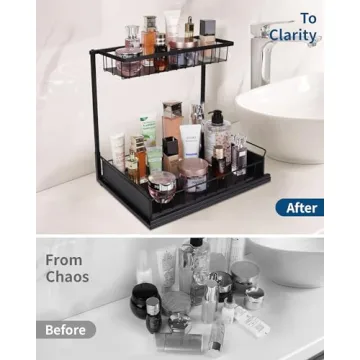 Zyerch Metal Pull Out Under Sink Organizer for Home