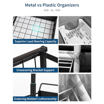 Zyerch Metal Pull Out Under Sink Organizer for Home