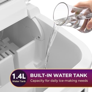 Efficient R.W.FLAME Countertop Ice Maker for Home Use