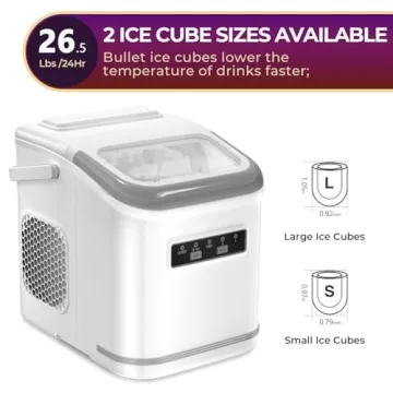Efficient R.W.FLAME Countertop Ice Maker for Home Use