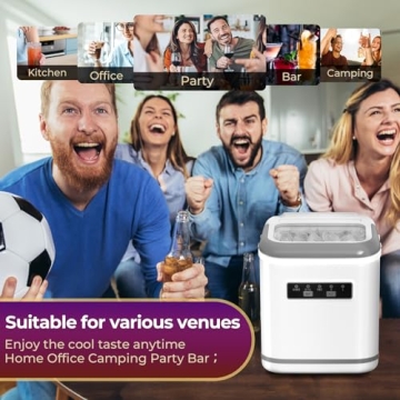 Efficient R.W.FLAME Countertop Ice Maker for Home Use