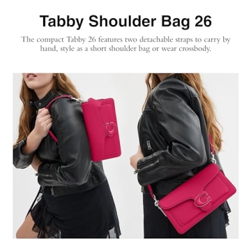 Coach Quilted Tabby Shoulder Bag 26 Dragonfruit for Women