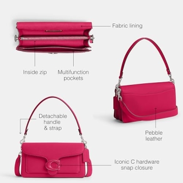 Coach Quilted Tabby Shoulder Bag 26 Dragonfruit for Women