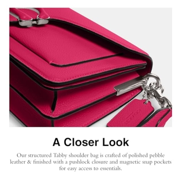 Coach Quilted Tabby Shoulder Bag 26 Dragonfruit for Women