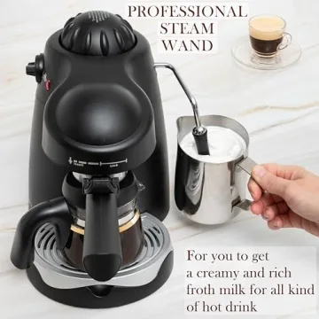 Mixpresso Espresso Maker with Steam Wand for Perfect Coffees