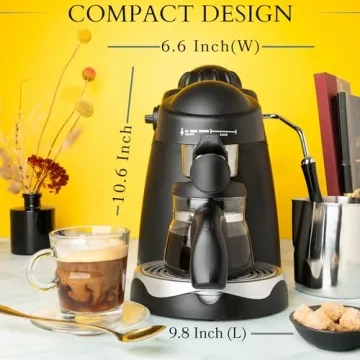 Mixpresso Espresso Maker with Steam Wand for Perfect Coffees