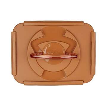 Crazy Korean Cooking Premium Kimchi, Sauerkraut Fermentation and Storage Container with Inner Vacuum Lid, Sandy Brown 1.3 Gal (5.2L) 2 PACK