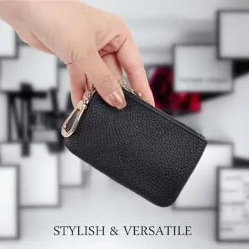 LARENNT Premium Leather Coin Purse - Keychain Wallet for Everyone