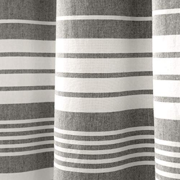 Lush Decor Gray Nantucket Cotton Tassel Shower Curtain 72x72