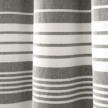 Lush Decor Gray Nantucket Cotton Tassel Shower Curtain 72x72