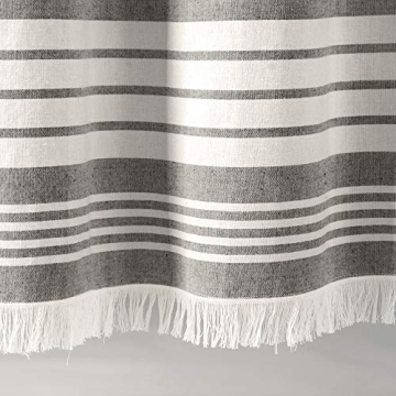 Lush Decor Gray Nantucket Cotton Tassel Shower Curtain 72x72
