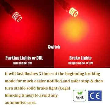 Bright Strobe Brake Lights for Safety and Visibility