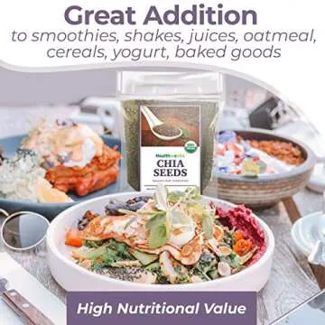Healthworks Chia Seeds Raw (32 Ounces / 2 Pounds) | Premium & All-Natural | Contains Omega 3, Fiber & Protein | Great with Shakes, Smoothies & Oatmeal