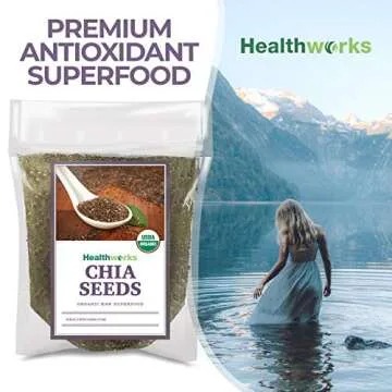 Healthworks Chia Seeds Raw (32 Ounces / 2 Pounds) | Premium & All-Natural | Contains Omega 3, Fiber & Protein | Great with Shakes, Smoothies & Oatmeal