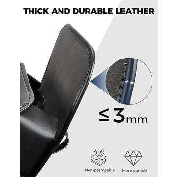 KEMIMOTO Motorcycle Fork Tool Bag Universal PU Leather Roll Bag for Front Fork Handlebar Sissy Bar Storage Pouch Dyna Softail Sportster Scooter