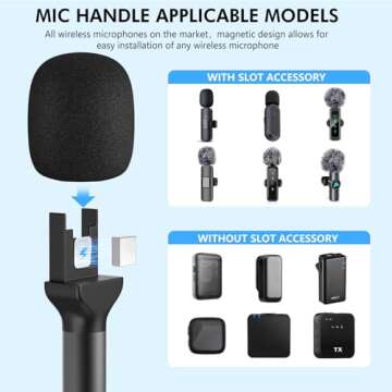 Universal Mic Handle for DJI, Rode, and Hollyland