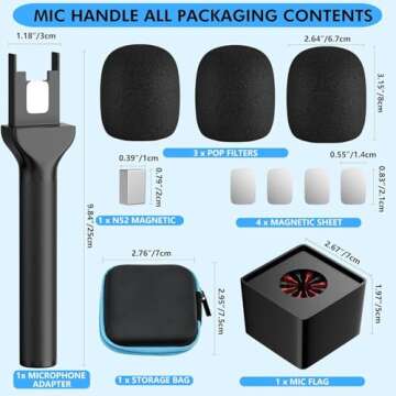 Universal Mic Handle for DJI, Rode, and Hollyland
