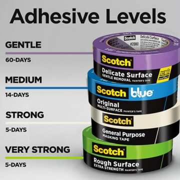 Scotch General Purpose Masking Tape, Tan, Tape for Labeling, Bundling and General Use, Multi-Surface Adhesive Tape, 0.94 Inches x 60 Yards, 1 Roll