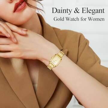 Timever Watches for Women, Dainty Womens Bracelet Watches, Luxury Ladies Wrist Watches with Stainles...
