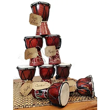 Djembe Drum for Unique Music Gifts - 8 Inch Elephant Design