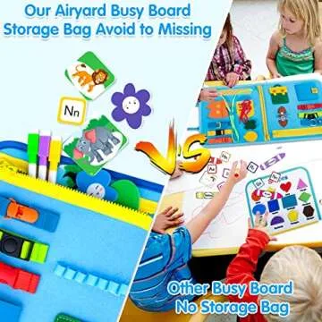 Airyard Montessori Busy Board - 7-in-1 Educational Toy