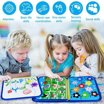 Airyard Montessori Busy Board - 7-in-1 Educational Toy