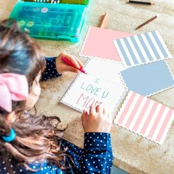 AZAZA Blank Cards and Envelopes 24 Pack,3.5x5 Mini Striped Greeting Cards,Blank Note Cards for Baby ...