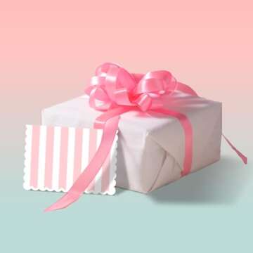 AZAZA Blank Cards and Envelopes 24 Pack,3.5x5 Mini Striped Greeting Cards,Blank Note Cards for Baby Shower,Wedding Thank You Cards,Bridal Shower,Small Quick Notes (Pink and Blue)